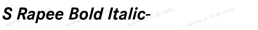S Rapee Bold Italic字体转换